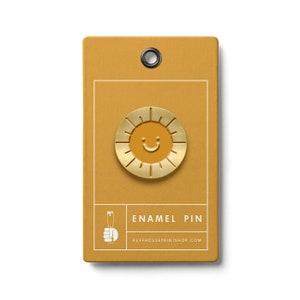 Happy Sun Enamel Pin | Bag Accessories