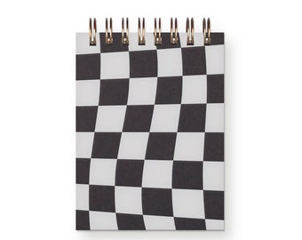 Checkerboard Mini Jotter - Notebook | Journal | Pocket Notebook | Spiral Bound | Blank Pages