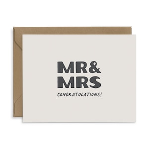 Mr & Mrs Wedding Greeting Card | Wedding Card | Wedding Congratulations Card | Wedding Card Wishes