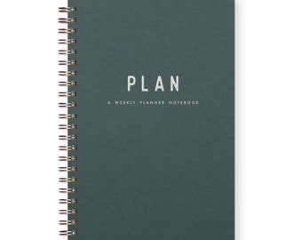 Simple Plan Weekly Planner Journal - Desk Planner | Weekly Planner | Planner Notebook | Undated Agenda