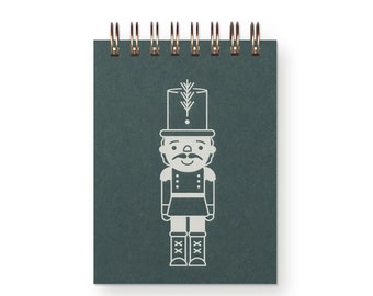 Nutcracker Mini Jotter - Notebook | Mini Journal | Pocket Notebook | Spiral Bound | Blank Pages | Stocking Stuffer