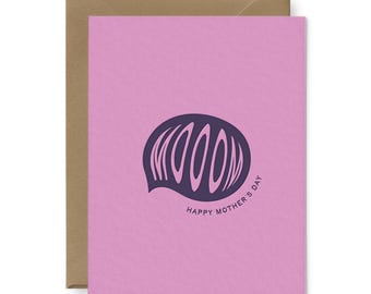 Mooom Bubble Letterpress Greeting Card | Mother's Day Card
