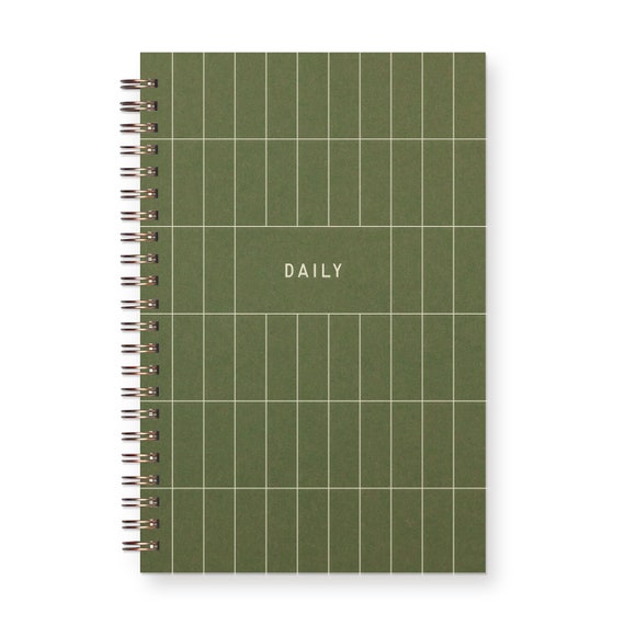 Grid Daily Planner Journal - Desk Planner | Weekly Planner | Planner Notebook | Undated Agenda