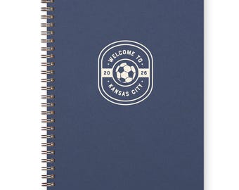 Kansas City Soccer Badge Journal - Notebook | Lined Pages | Spiral Bound | Letterpress | Hard Cover