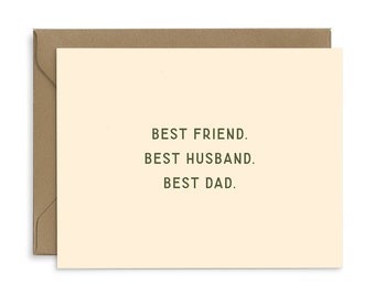 Friend Husband Dad Greeting Card - Father's Day Card | Gift For Dad | Letterpress Greeting Card