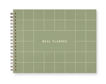 Grid Meal Planner - Meal Planner | Weekly Food Planner | Undated | Grocery Shopping List | Gift for Mom | Cyber Sale | Women Owned Business