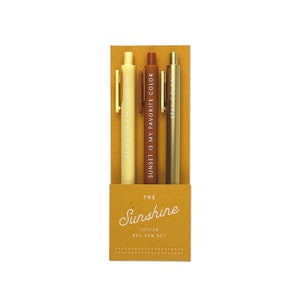 The Sunshine Jotter Gel Pen Set of 3 | Pens for Sunny Days