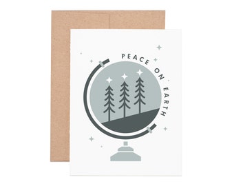 Peace on Earth Holiday Letterpress Greeting Card - Holiday Cards | Christmas Cards | Greeting Cards | Letterpress Cards