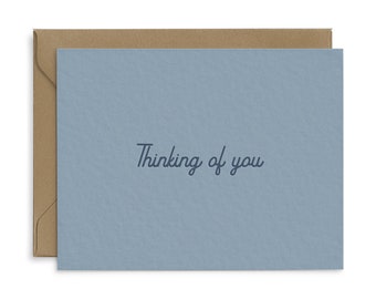 Thinking of You Greeting Card - Letterpress Greeting Card | Heartfelt Card