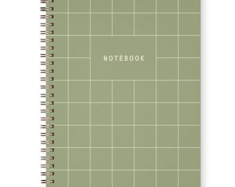 Grid Notebook Journal - Notebook | Lined Pages | Spiral Bound | Hard Cover