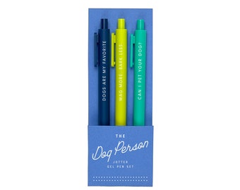 El conjunto de bolígrafos de la persona del perro / Conjunto de bolígrafos Jotter / Conjunto de bolígrafos / Bolígrafos con temática de perros