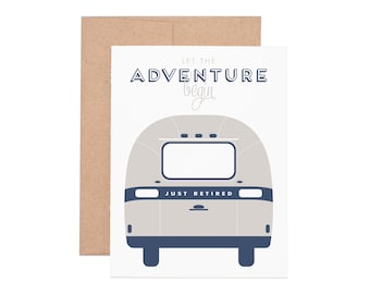 Airstream Retirement Letterpress Greeting Card - Retirement Cards | Greeting Cards | Letterpress Cards