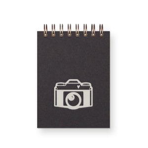 Camera Mini Jotter - Notebook | Journal | Pocket Notebook | Spiral Bound | Blank Pages
