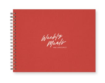 Script Weekly Meal Planner - Meal Planner | Weekly Food Planner | Undated | Shopping List | Black Friday Sale | Small Business Saturday