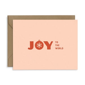 Joy To The World Letterpress Greeting Card - Holiday Cards | Christmas Cards | Greeting Cards | Letterpress Cards