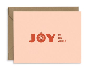 Joy To The World Letterpress Greeting Card - Holiday Cards | Christmas Cards | Greeting Cards | Letterpress Cards
