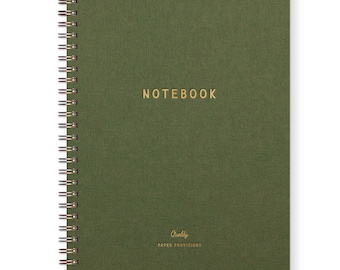 Signature Notebook Journal - Lined Notebook | Hardcover Journal | Spiral Bound | Letterpress