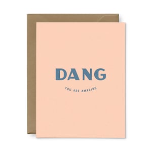 Dang vous êtes incroyable carte de vœux | Carte de voeux typographique | Cartes de voeux | carte d'anniversaire | Carte de remerciement