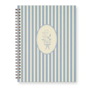 Carnet de notes avec bouquet lié - Carnet ligné | Carnet cartonné | Typographie | Reliure spirale | Nature | Cadeau pour elle | Cybervente | Propriété de femmes