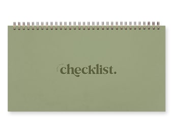 Checklist Weekly Planner - Agenda | Desk Planner | Weekly Planner | Undated | Handmade Gift | Gift for Her | Black Friday | Cyber Sale