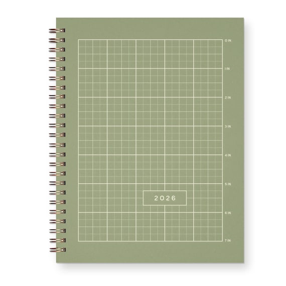 2026 Ruler Grid Dated Planner : Calendar Year | Handmade Planner | Women Owned Business | Shop Small