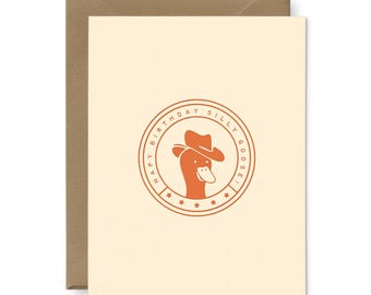 Happy Birthday Silly Goose Greeting Card | Letterpressed