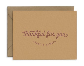 Thankful For You Greeting Card | Boxed Cards | Thank You Cards | Thanksgiving Card | Giving Thanks Card