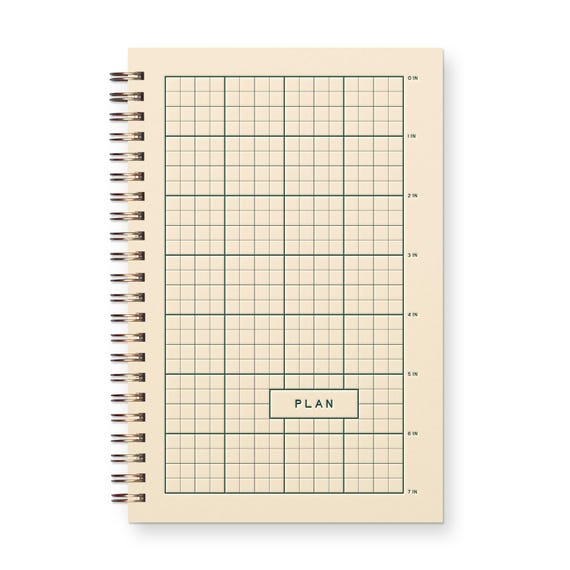 Ruler Grid Planner Journal | Desk Planner | Weekly Planner | Planner Notebook | Undated Agenda