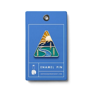 Mountain Adventure Enamel Pin | Bag Accessories | Stocking Stuffer | Christmas Gift