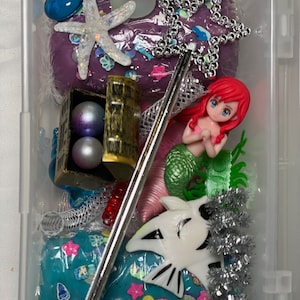 Mermaid Play Dough Kit, Mermaid Sensory Kit, Mermaid Playdough Kit, Mermaid Toy,  Sensory Bin, Sensory Play