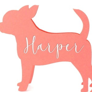 Chihuahua Hochzeit Tischkarten Halter Hund Hochzeit Sitzplan Rustikal Hochzeit Sitzplan Brautparty Baby Shower Mahlzeit Wahlkarten