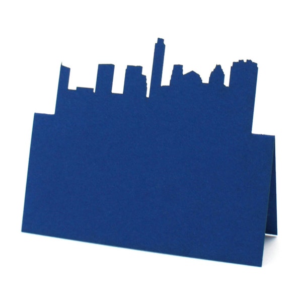 Austin Texas Skyline Wedding Place Cards Holders Texas Wedding Table Number Cards Destination Weddings Place Card Rehearsal Dinner Cards