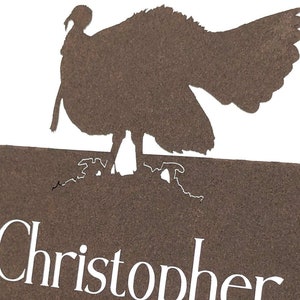 Custom Turkey Place Card Thanksgiving Place Card Personalized Wedding Name Tags Rehearsal Dinner Wedding Escort Cards Happy Thanksgiving