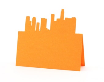 Skyline place card Los Angeles Wedding Place Cards Holder Table Numbers Card California Weddings Bridal Shower Meal Choice Cards