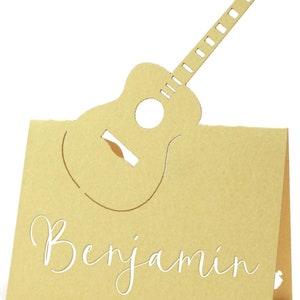 Guitar Place Cards Classic Guitar Escort Cards Guitar Wedding Place Card Holders Bridal Shower Guitar Rustic Wedding Guitar Instrument Party
