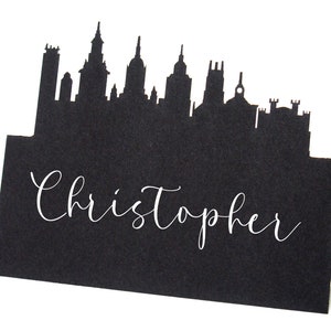 Connecticut Place Card Hartford Skyline Place Card Noce moscata State Wedding Segnaposto Bridal Shower Brooklyn Bridge Destination Wedding