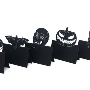 Halloween Hochzeit Tischkartenhalter Spinne Schädel Zombie Fledermaus Kürbis bis zum Tod Hochzeit Gothic Braut Bräutigam Hochzeit Sitzplan Jahrestag