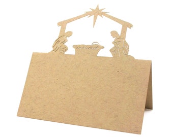 Nativity Place Card Christmas Place Card Holder Christmas Nativity Scene Baby Jesus Christmas Party Place Card Christmas Dinner Cards