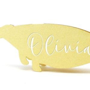 Tarjetas de lugar de manatí Tarjetas de lugar de boda de animales Tarjetas de lugar de boda de acuario Plano de asientos de boda rústica Boda costera náutica Boda estilo cottagecore