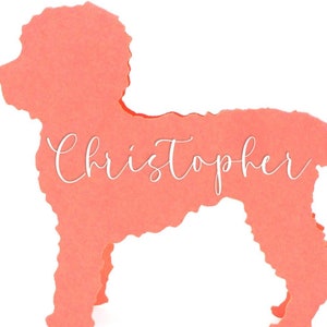 Labradoodle Place Card Wedding Escort Card Dog Wedding Place Card Bridal Shower Dog Wedding Seating Chart Baby Shower Labrador Retriever Dog