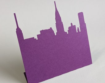 NYC Wedding Place Cards New York City Weddings City Skyline Place Card Holders Wedding Seating Chart Manhattan Bridal Shower Brooklyn Bridge