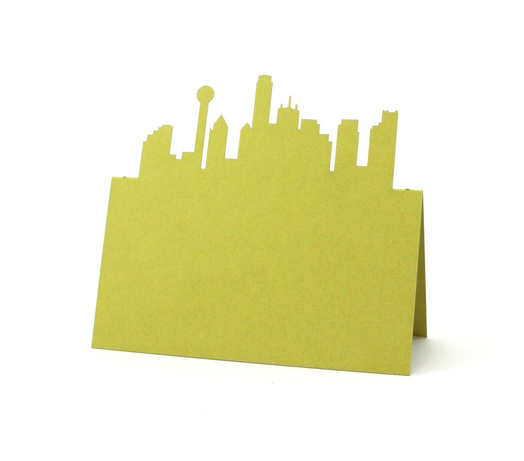 Dallas Wedding Place Cards Dallas Skyline Wedding Place Card Etsy