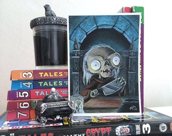 A-GORE-able - 5x7 Inch Cute Cryptkeeper - Tales from the Crypt Tribute - Archival Digital Print