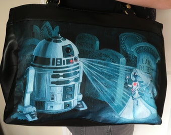 Help Us Master Gracey, You're Our Only Hope - R2D2 Haunted Mansion Mash-up Purse