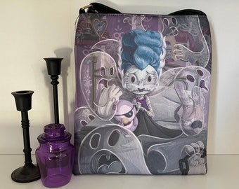 Those Pesky Ghosts Cross Body Purse - Frannie, the Bride of Frankenstein and Ghosts