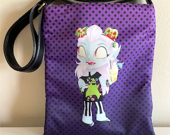 Disneyland Tourist Prudence Cross Body Purse - Vampire Girl w/ Dole Whip and Oogie Boogie Shirt