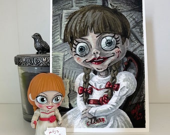 Annabelle - 5x7 Inch Cute Conjuring Universe Tribute Piece - Archival Digital Print