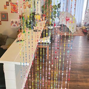 Unique boho rainbow beautiful glass sun catcher beaded curtain home decor
