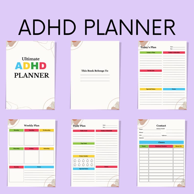 ADHD Planner Printable: Time Blocking Daily Organizer (PDF) - Etsy