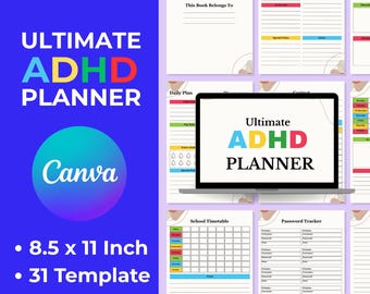 Planer ADHD do druku: codzienny organizer blokowania czasu (PDF)